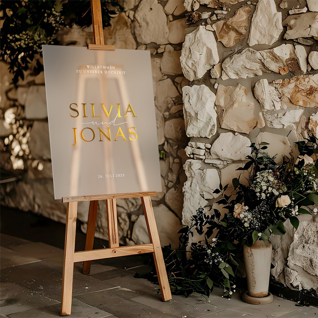 Willkommensschild Stil 2